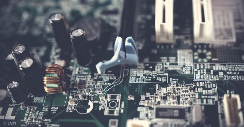 Component - Tilt-shift Photography of Motherboard
