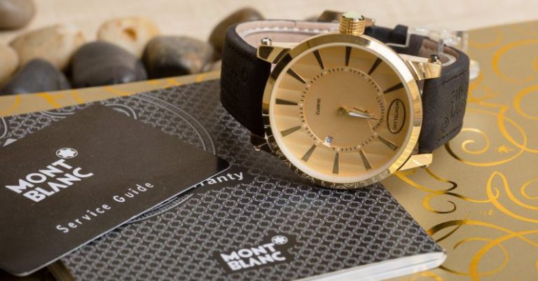 Warranties - A Mont Blanc Wristwatch with Warranty Card and Guide Book