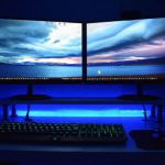 PC - Two Computer Flat Screen Monitors Turned On